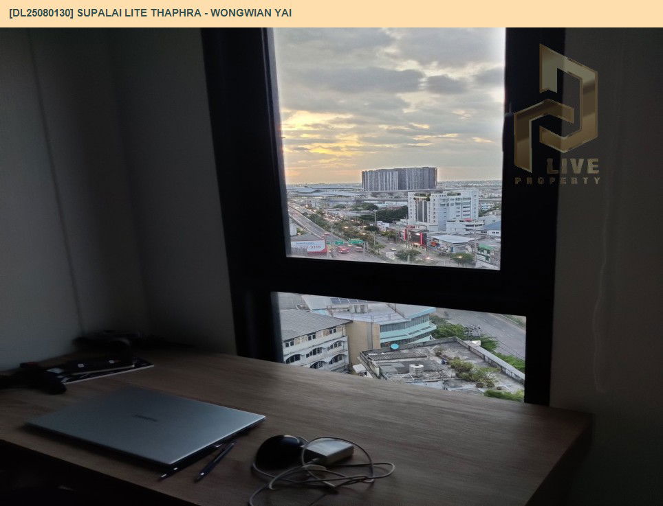 รูป DL25080130 ให้เช่าคอนโด ศุภาลัย ไลท์ ท่าพระ - วงเวียนใหญ่ (Supalai Lite Thaphra - Wongwian Yai) ใกล้ MRT ท่าพระ พร้อมเข้าอยู่ โทรด่วน 0638692663 LineID @655ebbvc - รูปที่ 6/12