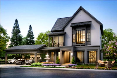 Houses for sale King Mongkut University Of Technology Thonburi, Bang Khunthian Campus : 🏠 Show House for Sale – “LUPIN” Type (264 sq.m.) Project: Saransiri Thian Thale 30 | House No. 8/5 🏠