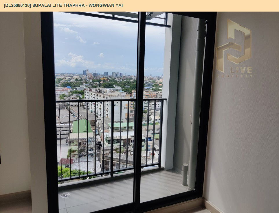 รูป DL25080130 ให้เช่าคอนโด ศุภาลัย ไลท์ ท่าพระ - วงเวียนใหญ่ (Supalai Lite Thaphra - Wongwian Yai) ใกล้ MRT ท่าพระ พร้อมเข้าอยู่ โทรด่วน 0638692663 LineID @655ebbvc - รูปที่ 7/12