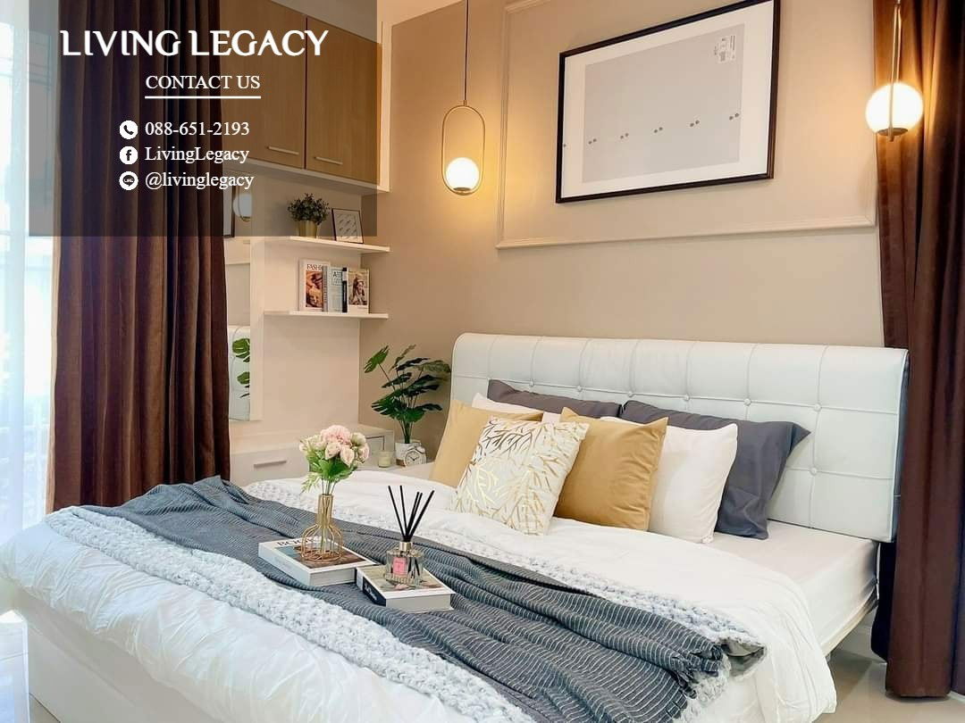picture SLGAXI Condo For Rent The IRIS Rama 9 - Srinakarin 48 Sq.M. Floor 1 Building C line id : @livinglegacy - 2/10