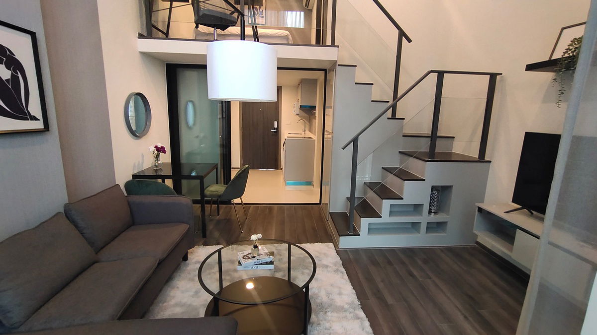 รูป 	🌟 Knightsbridge Duplex พระราม 9 – วิวสวย เพดานสูง ใจกลางเมือง! - รูปที่ 18/21
