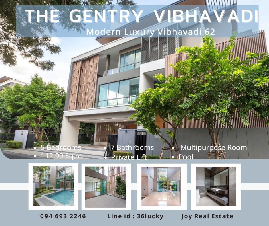 picture The Gentry Vibhavadi – Luxury 3-storey house with private lift - 1/29