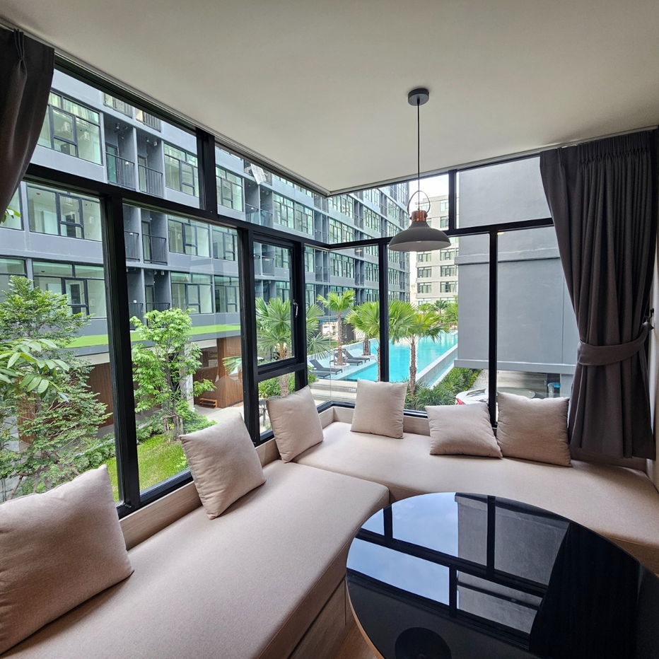 รูป ให้เช่า The Indeed Park Amata ห้องใหญ่ 42 ตรม 2 ห้องนอน 1 ห้องน้ำ 1 ห้องนั่งเล่นใหญ่ พร้อมเฟอนิเจอร์และเครื่องใช้ไฟฟ้า - รูปที่ 2/40