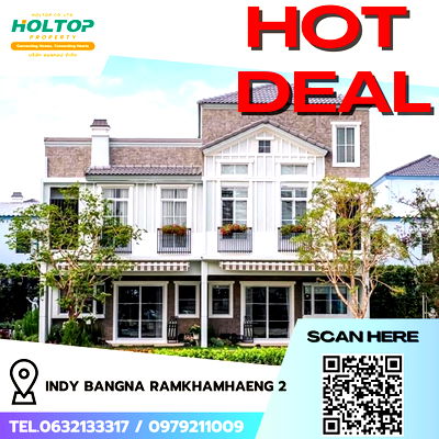 Townhouses for rent Ramkhamhaeng University 2 : #R5533 🎉 050868 House for rent  Indy Bangna Ramkhamhaeng 2 