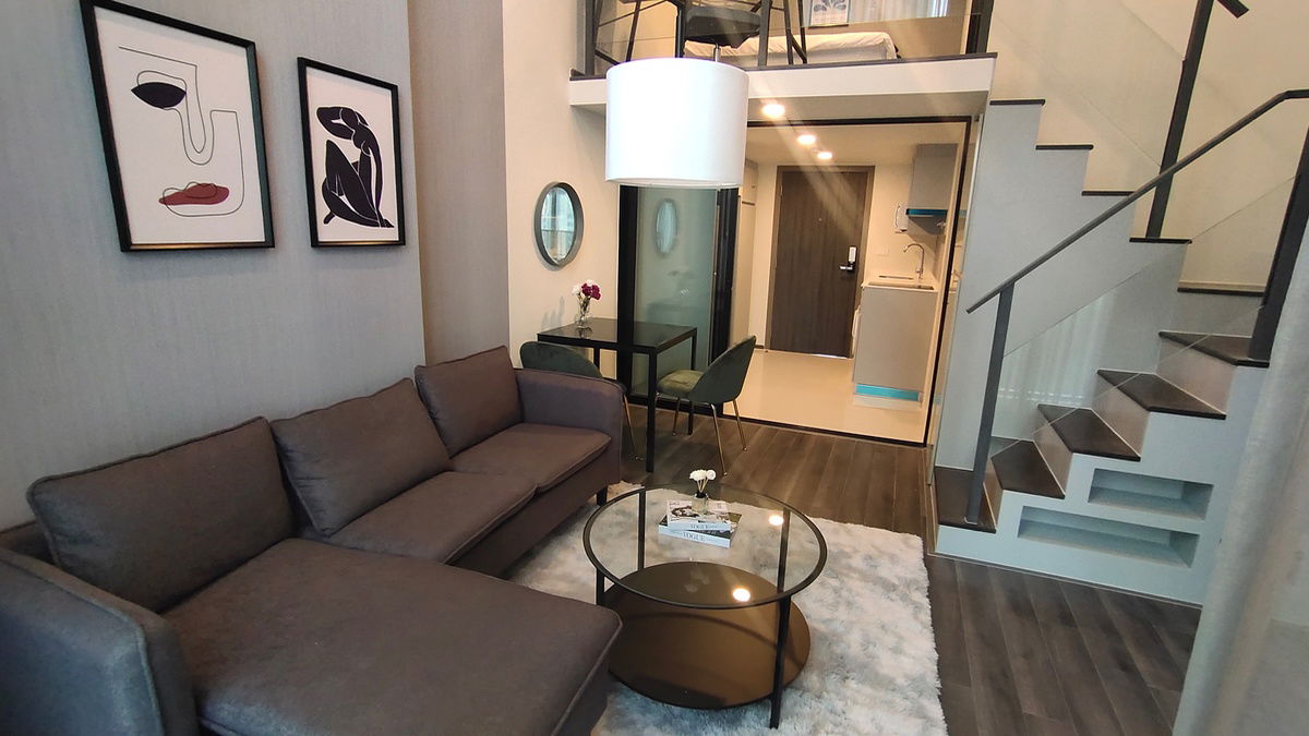 รูป 	🌟 Knightsbridge Duplex พระราม 9 – วิวสวย เพดานสูง ใจกลางเมือง! - รูปที่ 6/21