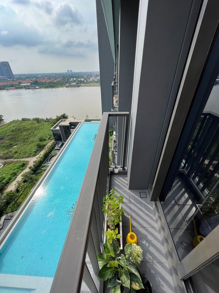 รูป ให้เช่า The politan aqua ขนาด 30 ตร.ม. วิวสระส่วนกลาง แม่น้ำ ตกแต่งสวย ครบพร้อมอยู่  - รูปที่ 2/14