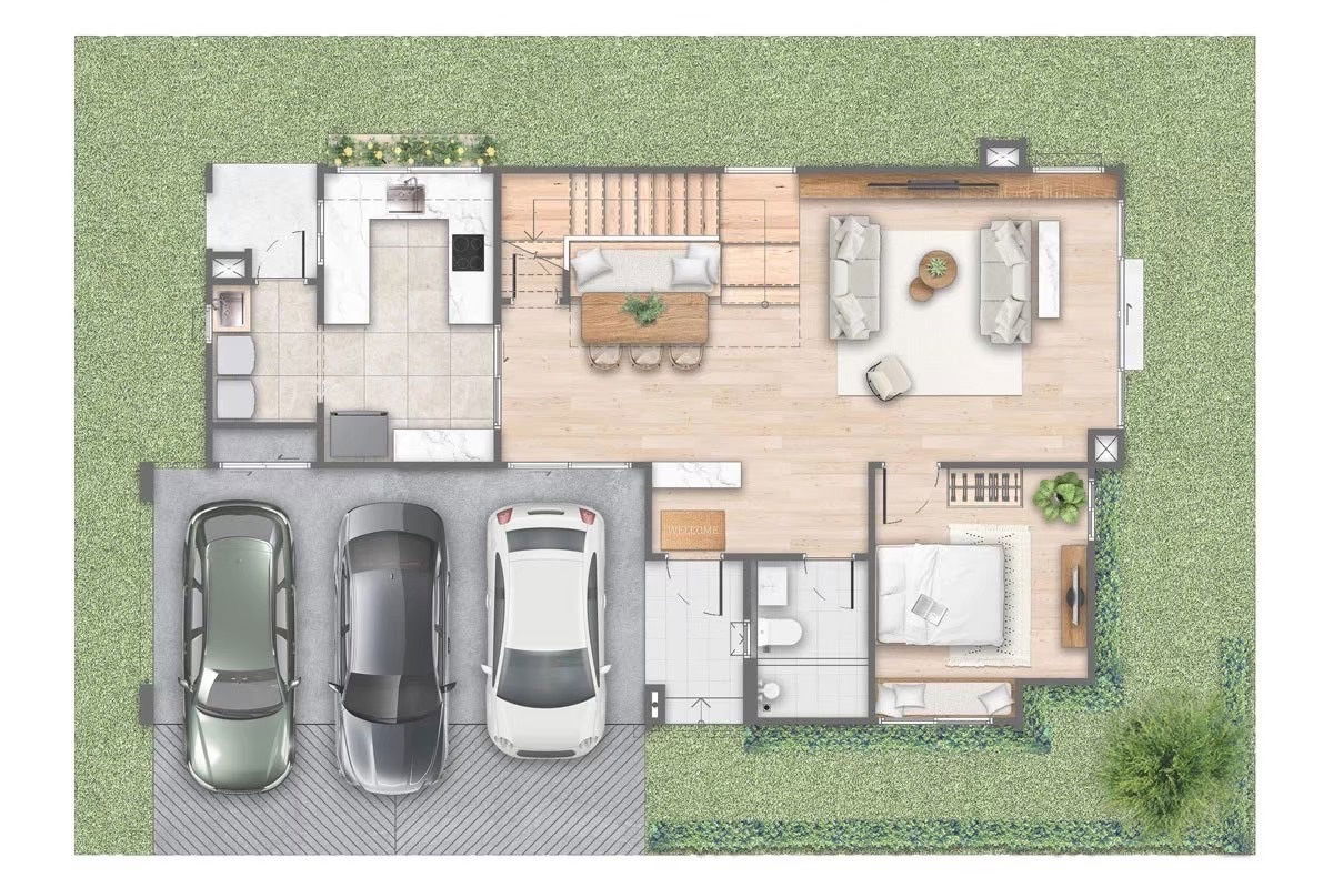 รูป  ขายบ้านใหม่ บ้านเดี่ยวพื้นที่ใช้สอยขนาดใหญ่  4 ห้องนอน 4 ห้องน้ำ 3 ที่จอดรถ โครงการอณาสิริ ปิ่นเกล้า-กาญจนา - รูปที่ 2/10