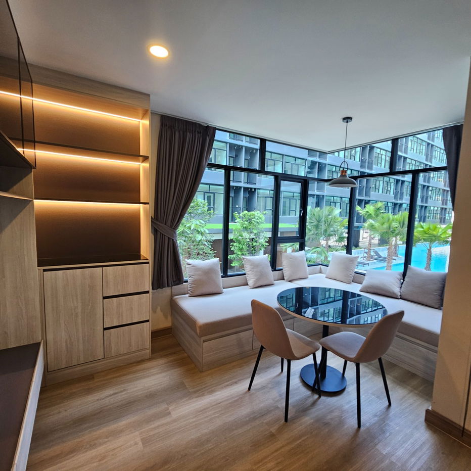 รูป ให้เช่า The Indeed Park Amata ห้องใหญ่ 42 ตรม 2 ห้องนอน 1 ห้องน้ำ 1 ห้องนั่งเล่นใหญ่ พร้อมเฟอนิเจอร์และเครื่องใช้ไฟฟ้า - รูปที่ 1/40