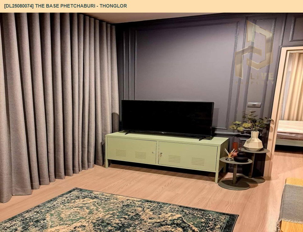 picture MDL25080074 Condo for rent, THE BASE Phetchaburi - Thonglor near BTS Phrom Phong, ready to move in, call urgently 0656133286 LineID @655ebbvc - 5/10
