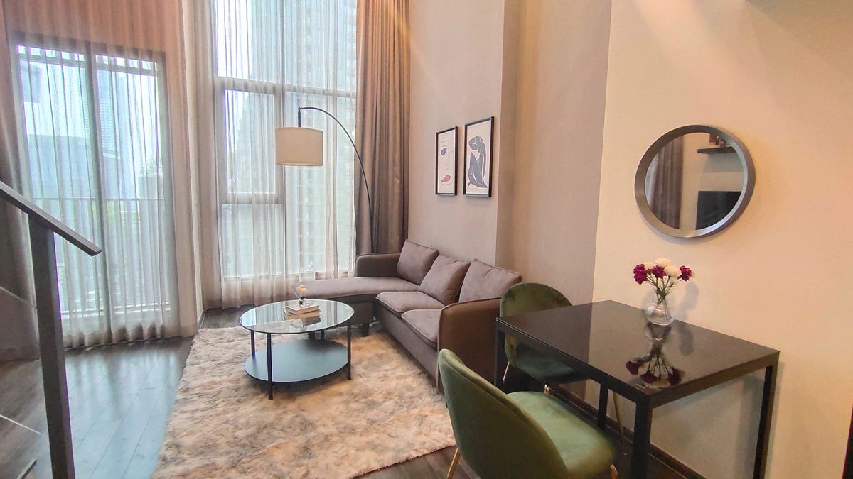รูป 	🌟 Knightsbridge Duplex พระราม 9 – วิวสวย เพดานสูง ใจกลางเมือง! - รูปที่ 2/21