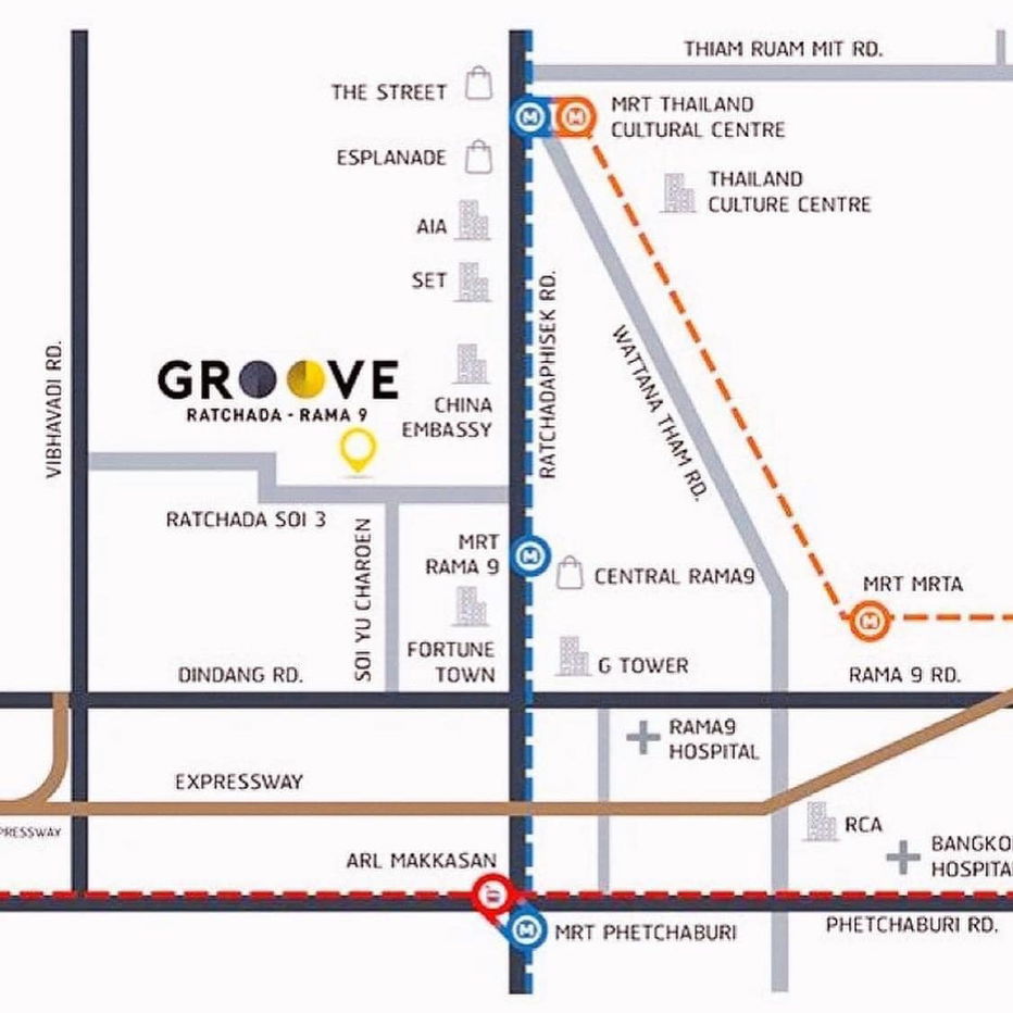รูป fOR RENT Groove Ratchada - Rama 9   ไกล้ MRT พระราม9 เดินทางสะดวก นัดชมได้   26 ตร.ม. | 🍒🌿 - รูปที่ 8/8