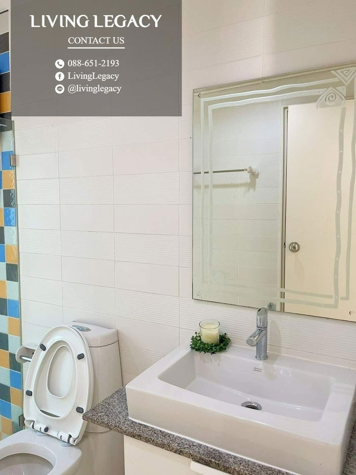 picture SLGAXI Condo For Rent The IRIS Rama 9 - Srinakarin 48 Sq.M. Floor 1 Building C line id : @livinglegacy - 8/10