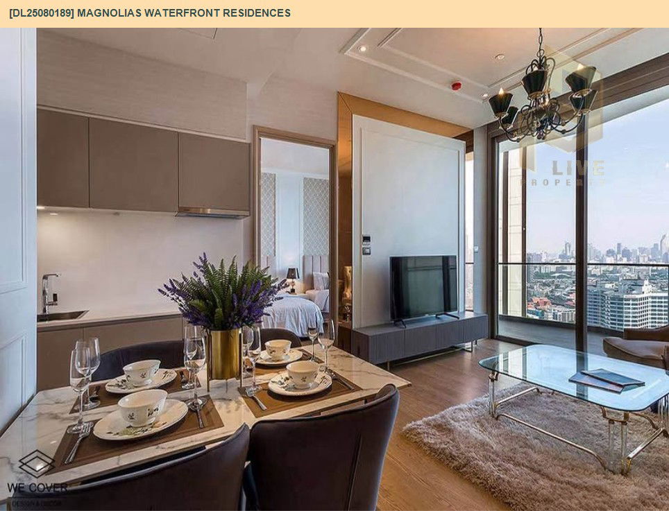 picture DL25080189 Condo for rent, Magnolias Waterfront Residences near BTS Saphan Taksin, ready to move in, call urgently 0656133286 LineID @655ebbvc - 4/9