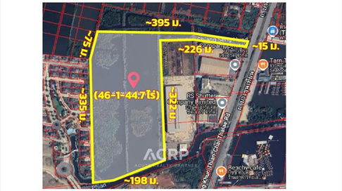 ขายที่ดินแปลงใหญ่ ติดถนนบางขุนเทียนชายทะเล ขนาด 46-1-44.7 ไร่ รหัส 00159676
