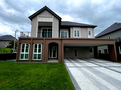 บ้านเดี่ยว เขตทวีวัฒนา : บ้านเดี่ยวที่ดินใหญ่ แปลงมุม ใกล้ club house โครงการสราญสิริ แกรนเด พุทธมณฑล สาย3