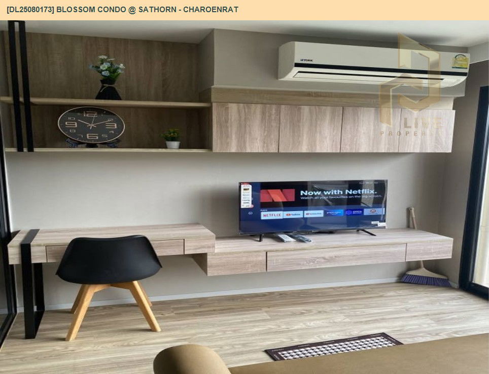 picture DL25080173 Condo for rent, Blossom Condo @ Sathorn - Charoenrat near BTS Surasak, ready to move in, call urgently 0656133286 LineID @534wlwof - 5/16