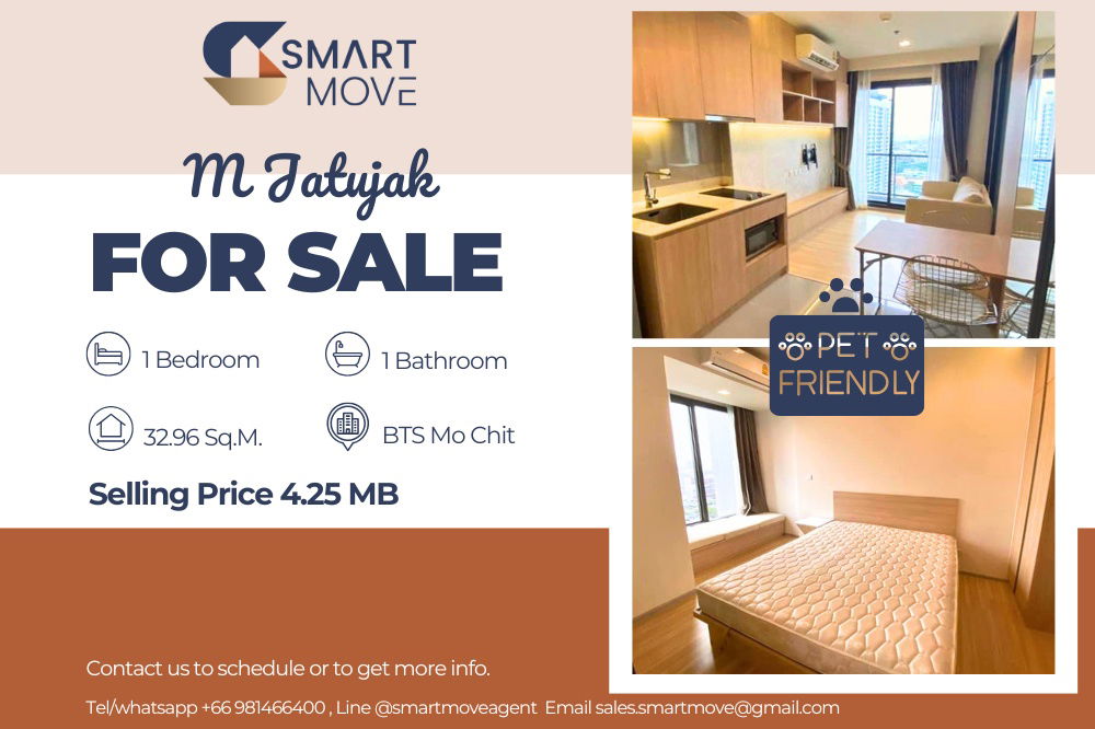 picture 🔥 Sale with tenant !! Pet Friendly !!🔥 Code C20230800197..........M Jatujak, 1 bedroom, 1 bathroom, high floor 22++, furnished, Special Deal!!📣📣 - 1/6