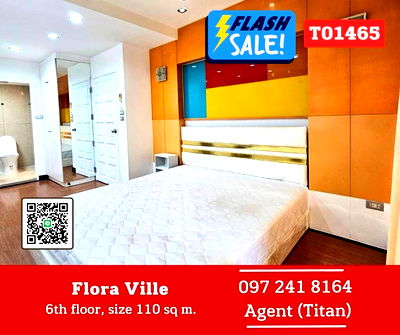 Condos for rent HomePro Rama 9 : 🎉 Urgent !! The room is free. Ready to stay. Flora Ville 🎉 Decorated with fir. Appointment first (T01465)