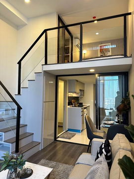 🔐#MT2303_173🔐ว่างพร้อมอยู่ 🗓️ (37.5  𝐬𝐪𝐦. duplex1𝐛𝐞𝐝, 𝟏𝐛𝐚𝐭𝐡 ) 𝐊𝐧𝐢𝐠𝐡𝐭𝐬𝐛𝐫𝐢𝐝𝐠𝐞 𝐒𝐩𝐚𝐜𝐞 𝐑𝐚𝐭𝐜𝐡𝐚𝐲𝐨𝐭𝐡𝐢𝐧