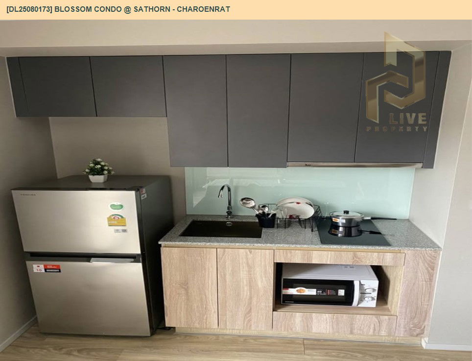 picture MDL25080173 Condo for rent, Blossom Condo @ Sathorn - Charoenrat near BTS Surasak, ready to move in, call urgently 0656133286 LineID @534wlwof - 6/16