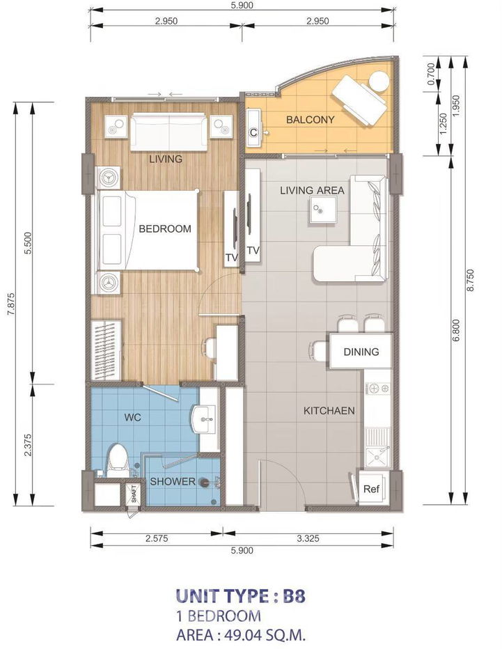 picture 1-BR Condo at Whale Marina Condo close to Pattaya (ID 1540403) - 15/21