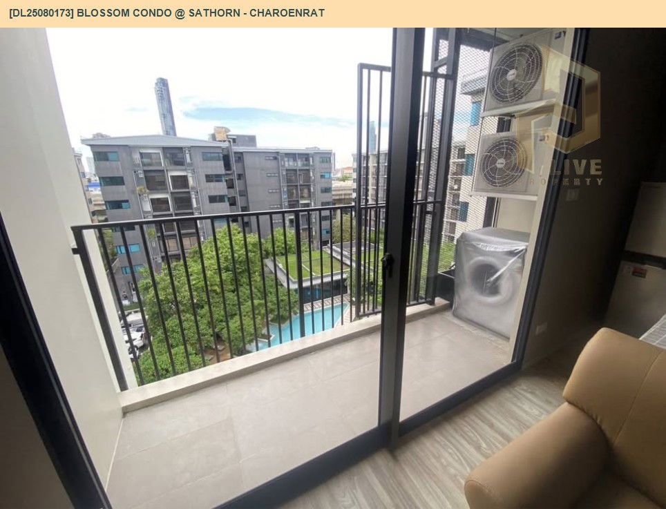picture MDL25080173 Condo for rent, Blossom Condo @ Sathorn - Charoenrat near BTS Surasak, ready to move in, call urgently 0656133286 LineID @534wlwof - 13/16