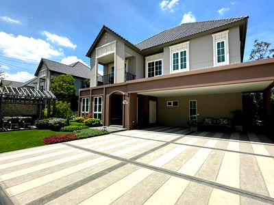 บ้านเดี่ยว เขตทวีวัฒนา : ขายบ้านตัวอย่างโครงการ สราญสิริ แกรนเด พุทธมณฑล สาย3 ตกแต่งครบพร้อมอยู่ แปลงหน้าสวน