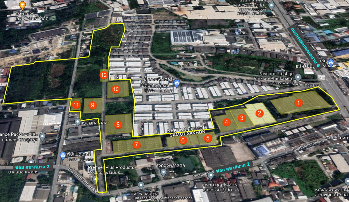 picture Land for sale 83 rai, Phutthamonthon Sai 4 Road, Suitable for factories, warehouses, logistics, mix use, villages, hospital. - 6/8