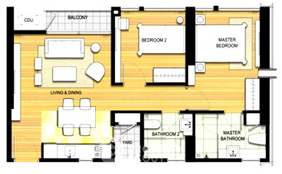 Condos for sale : 2-BR 64 Sqm At Vantage Ratchavipa Condo, 17th-Floor in Chatuchak (ID 2239294)