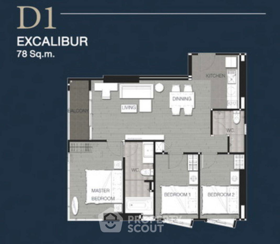 picture 3-BR Condo at Ken Attitude Rattanathibet near MRT Phra Nang Klao Bridge (ID 2238549) - 5/16