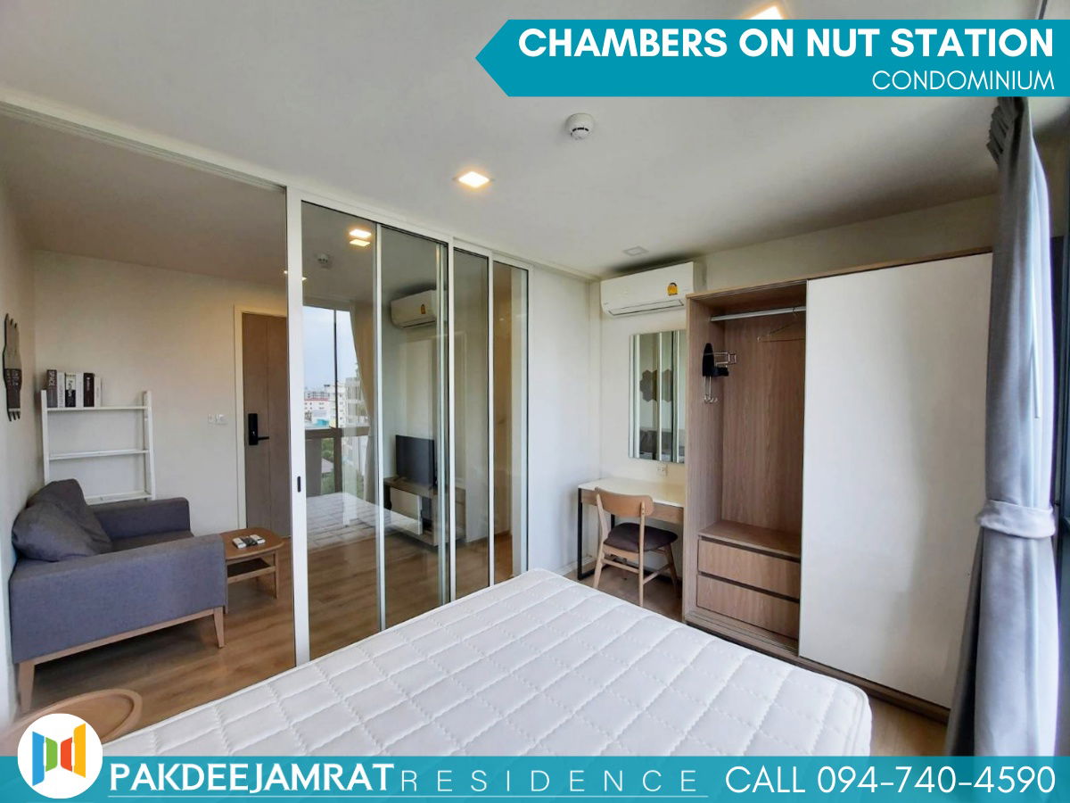 รูป 🅵🅾️🆁 🆁🅴🅽🆃  CHAMBERS On Nut Station 1 ห้องนอน 1 ห้องน้ำ  ขนาด 28 ตร.ม. 14,500 บาท / เดือน - รูปที่ 4/11