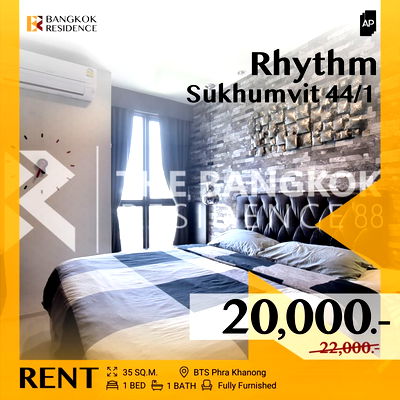 เช่าคอนโด ซอยเอกมัย (สุขุมวิท 63) : Rhythm Sukhumvit 44/1 🌟 ห้องรีโนเวทใหม่ พร้อมเฟอร์ครบ! ใกล้ BTS พระโขนง