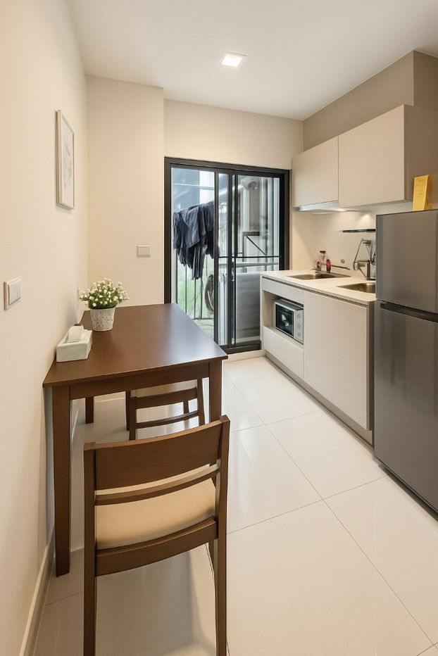 รูป 🔥🔥Best price!! Garden view 1b1b 3.95mb - Life Asoke - Rama 9 📞Call 096 896 5953 - รูปที่ 3/6