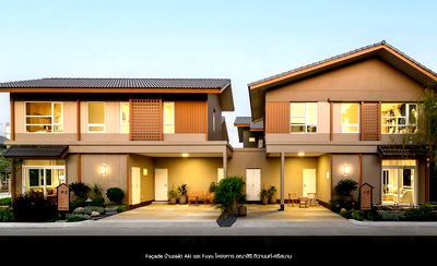 Twin houses for sale :  Japanese style, ,PRICE5.39 best location! On the main road! Near the expressway!