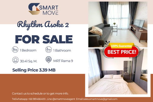 🔥 For Sale !! 🔥 Code C20250700058..........Rhythm Asoke 2, 1 bedroom, 1 bathroom, East Facing, furnished, Special Deal!!📣📣