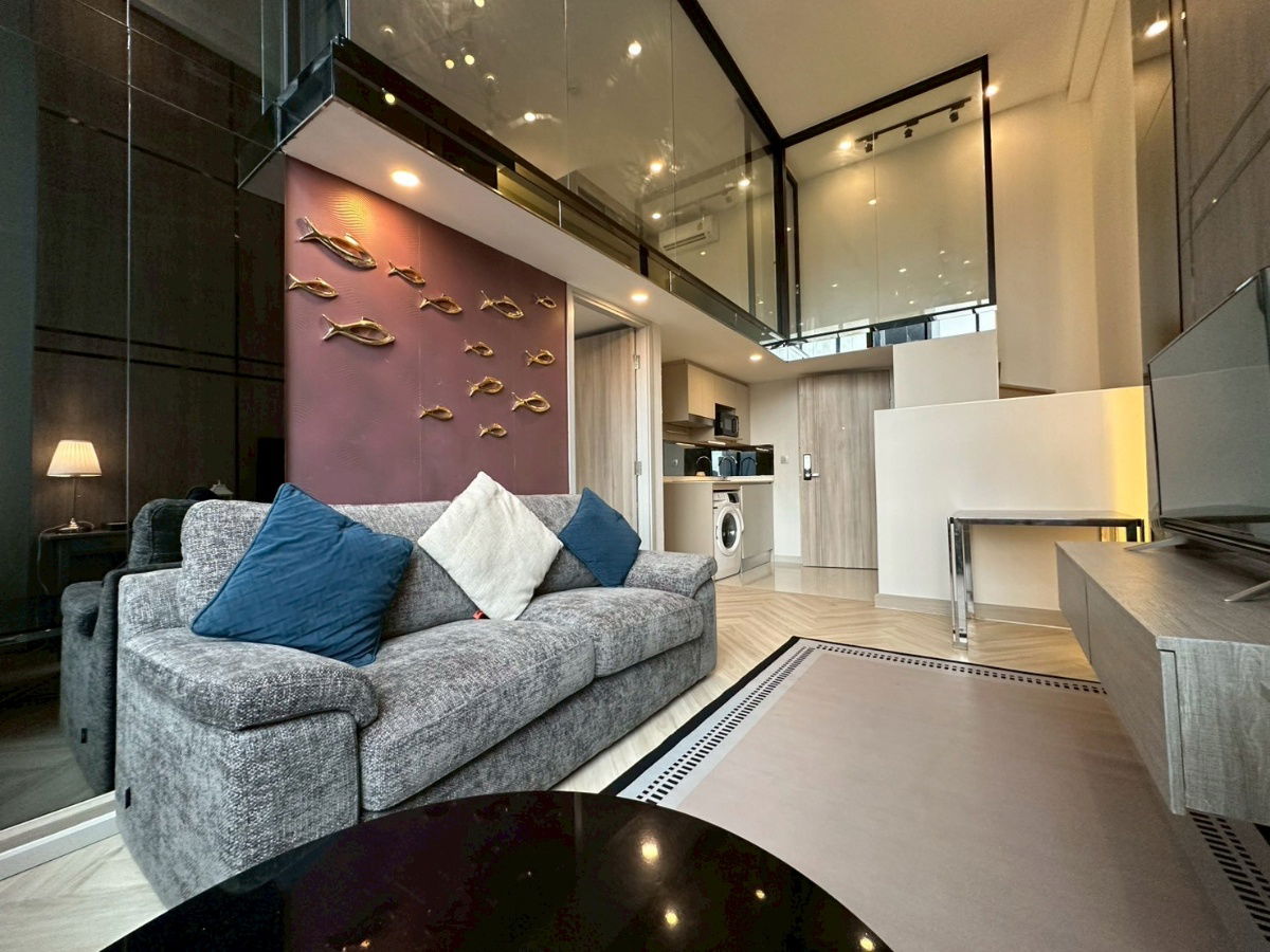 picture Beautiful decoration room, friendly price, ready to rent 46 sq.m., floor 20+ Fully Furnished. ready to move in - 2/8