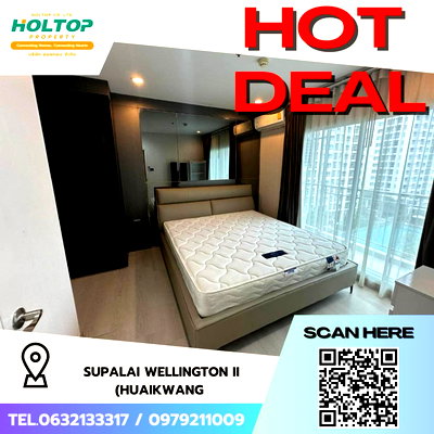 คอนโดให้เช่า : #Z1815💥060868🔥ให้เช่าคอนโด Supalai Wellington II (Huaikwang) 