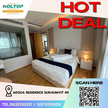 #Z1801💥050868🔥ให้เช่าคอนโด AEQUA Residence Sukhumvit 49