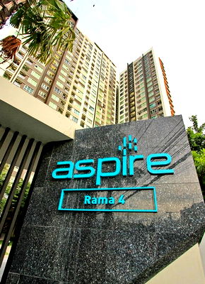 คอนโด เทสโก้โลตัส พระราม 3 : Aspire Rama 4 near BTS Ekkamai 800 m.