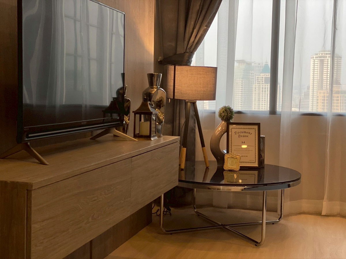 picture Beautiful decoration room, friendly price, ready to rent 46 sq.m., floor 20+ Fully Furnished. ready to move in - 8/8