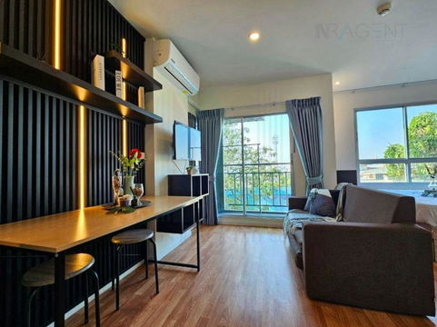 For Rent Condo LUMPINI VILLE RATBURANA - RIVERVIEW 2 Building A, Floor 5,Studio, Room size 23 sqm