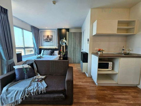 📌 For Rent Condo LUMPINI VILLE RATBURANA - RIVERVIEW 2 Building A, Floor 5,Studio, Room size 23 sqm