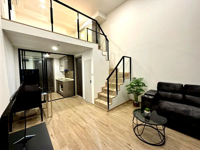 Condos for rent HomePro Rama 9 : 🛋️💗 The Rich Rama 9-Srinakarin 💗🛋️ 2-story loft, clean room, fully furnished, ready to move in🔥🔥 LINE ID: @471ovhib 📲
