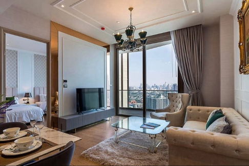 ‼️For rent✨ Magnolias Waterfront Residences 🔥Line ID: @034etfin 📲1 bedroom 1 bathroom‼️ BTS Charoen Nakhon 💛 Near ICONSIAM