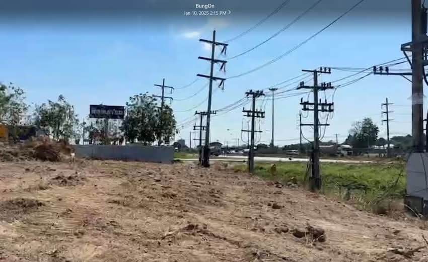 picture Land for rent, Nikhom Phatthana, Rayong, next to the main road, wide frontage - 3/8