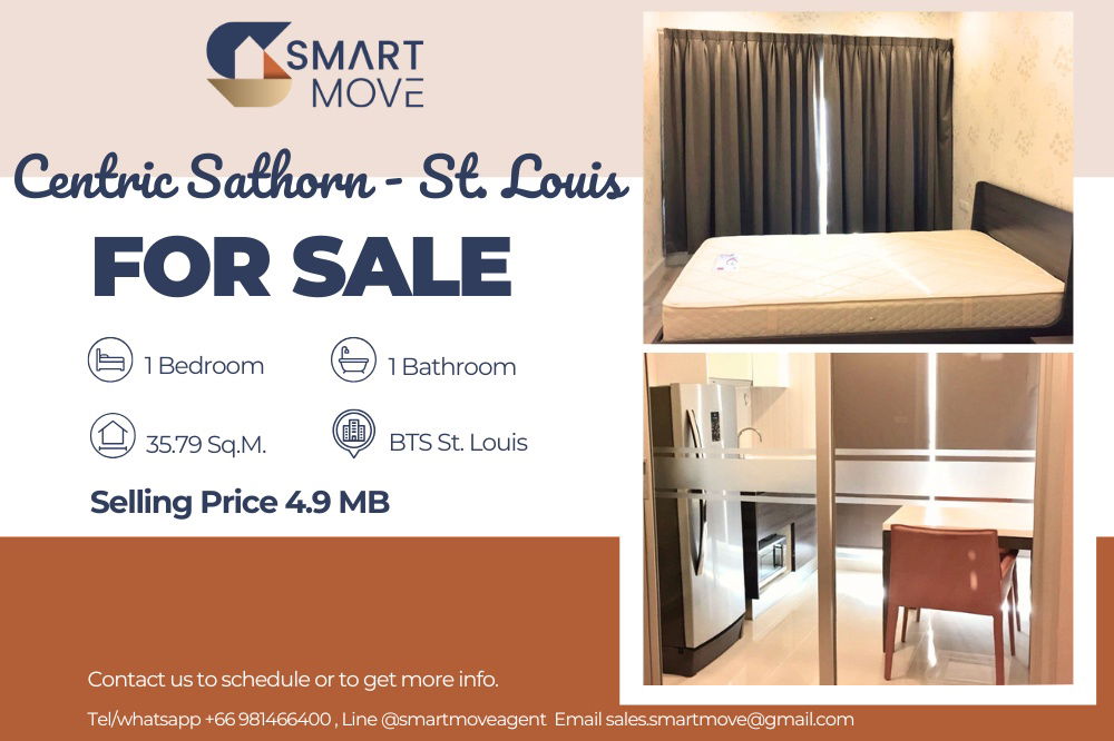 picture 🔥 Sale with tenant !!🔥 Code C20221200128..........Centric Sathorn - St. Louis, 1 bedroom, 1 bathroom, high floor 15++, furnished, Special Deal!!📣📣 - 1/5