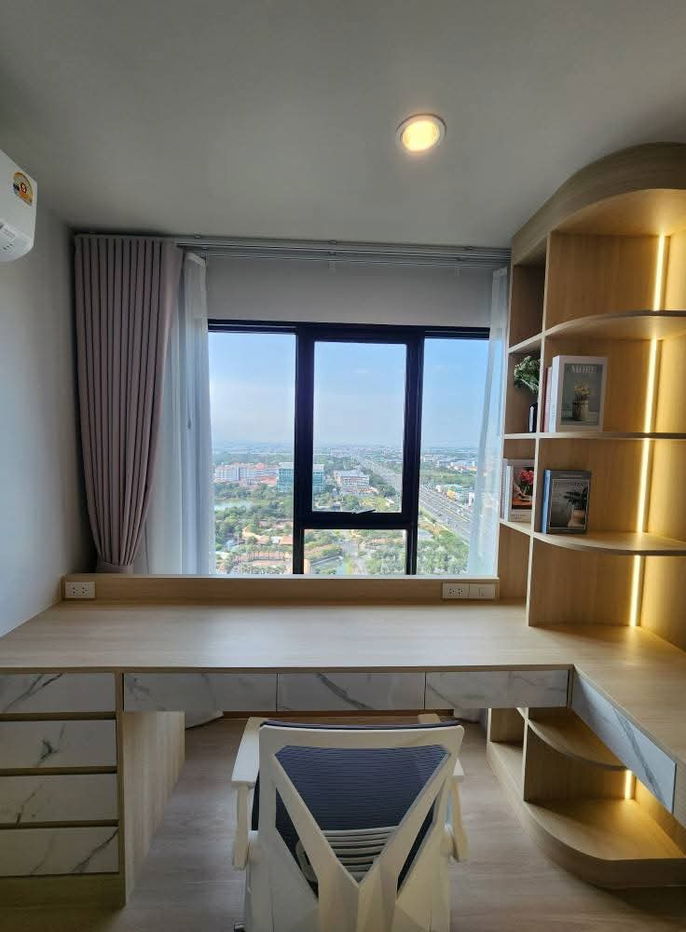 รูป 🩸ให้เช่า​ Terra​ residence​ ​1​ ห้องทิศเหนือ​, วิวธรรมศาสตร์, พท.30 ตรม.ชั้น​ 30, บิ้วอินน์จัดเต็ม, มีเครื่ิองดูดควัน, เครื่ิองอบผ้า - รูปที่ 4/25