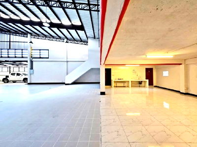 Factory for rent วิทยาลัยสารพัดช่างพระนคร : Warehouse with office space for rent on Soi Lat Phrao. 490 sq m., 850 m. from MRT Lat Phrao.