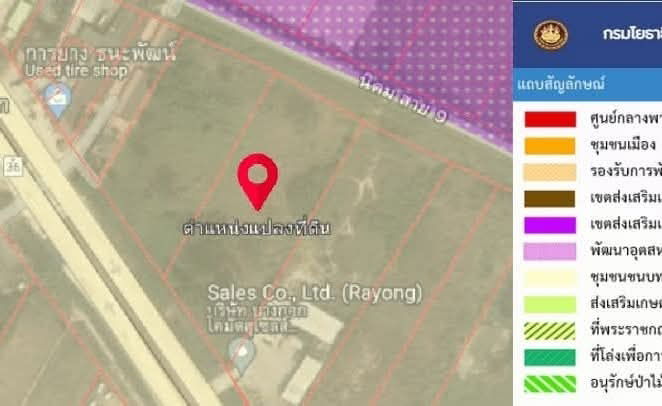 picture Land for rent, Nikhom Phatthana, Rayong, next to the main road, wide frontage - 8/8