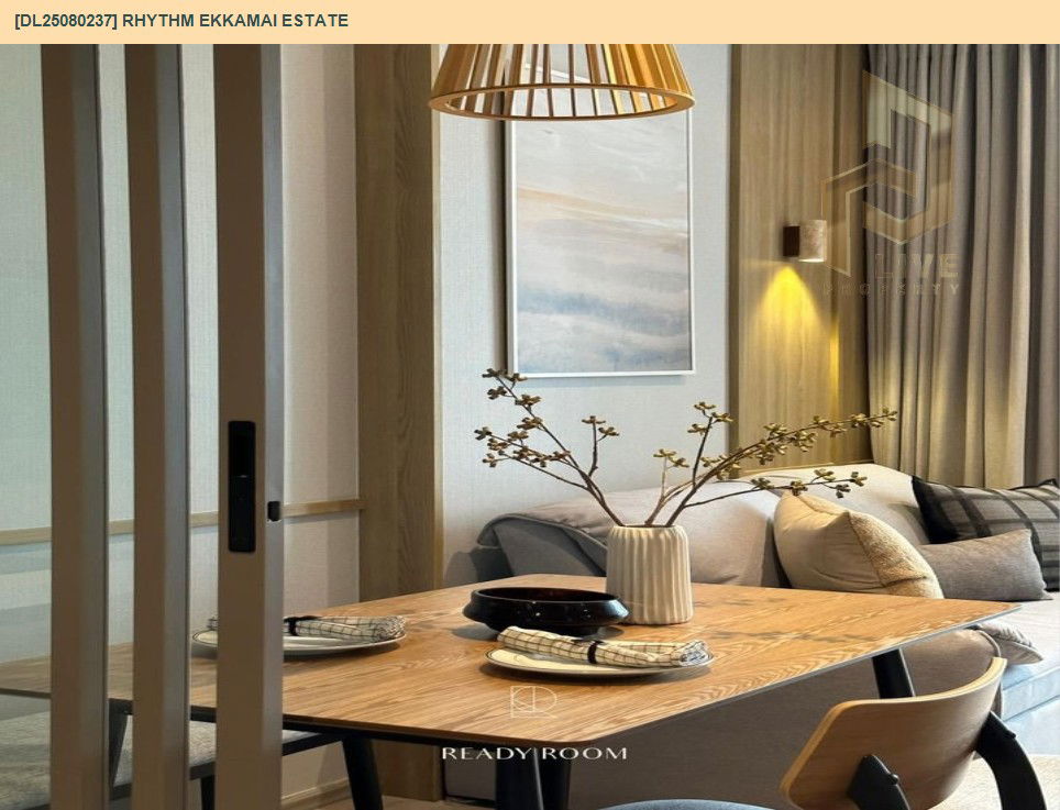 picture DL25080237 Condo for rent, RHYTHM EKKAMAI ESTATE near BTS เอกมัย, ready to move in, call urgently 0656133286 LineID @534wlwof - 9/12